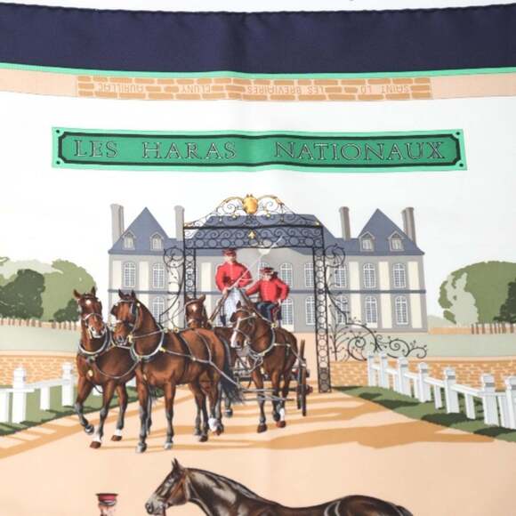 HERMES Authentic Blue Scarf - Picture 5 of 9